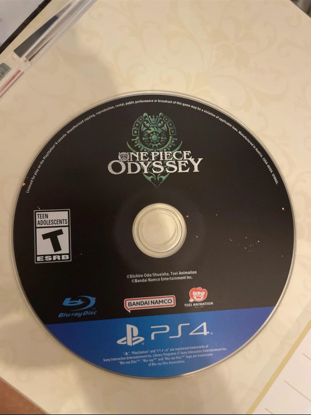One Piece Odyssey PS4 Game Disc - Black & Blue